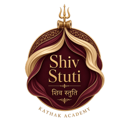Shiv Stuti — burgundy silk medallion with gold Shiv Stuti lettering, trishul and damaru